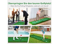 Golf trainingsmat met groen kunstgras voor thuis - afbeelding 2 van  5