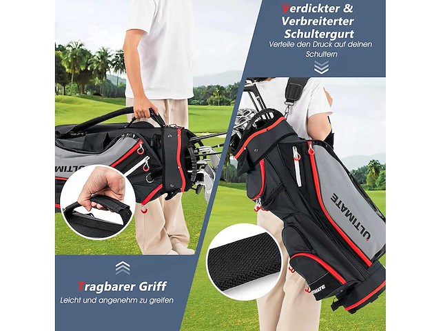 Golftas golfuitrusting, golfclubtas met 14 scheidingsdelen - afbeelding 4 van  6