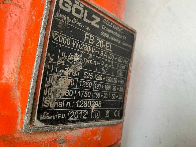 Gölz fb 20-el kernboormachine - afbeelding 5 van  6