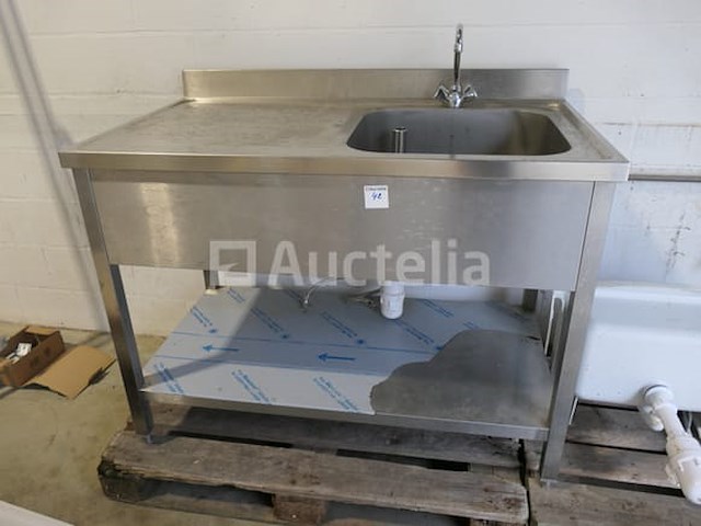 Gootsteen met roestvrijstalen afvoerbak - afbeelding 1 van  5