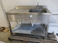 Gootsteen met roestvrijstalen afvoerbak - afbeelding 1 van  5