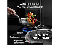 Gordon ramsay hexclad hybride pan met deksel ø 20 cm - roestvrij staal, alle warmtebronnen - afbeelding 2 van  2