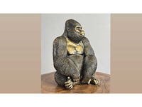 Gorilla zit goud h23cm - afbeelding 2 van  2