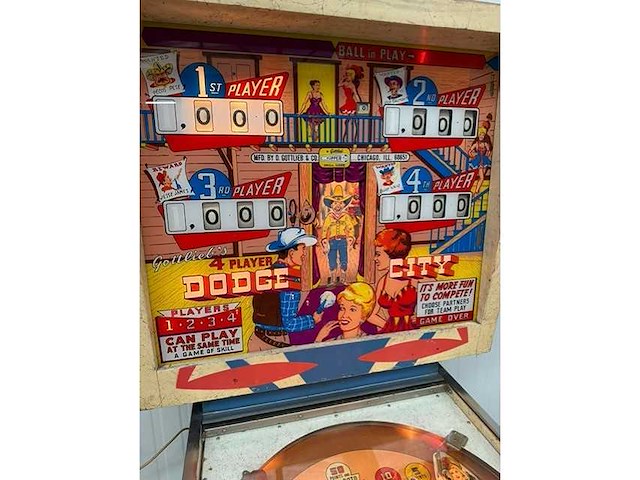 Gottlieb - dodge city - flipperkast - afbeelding 4 van  7