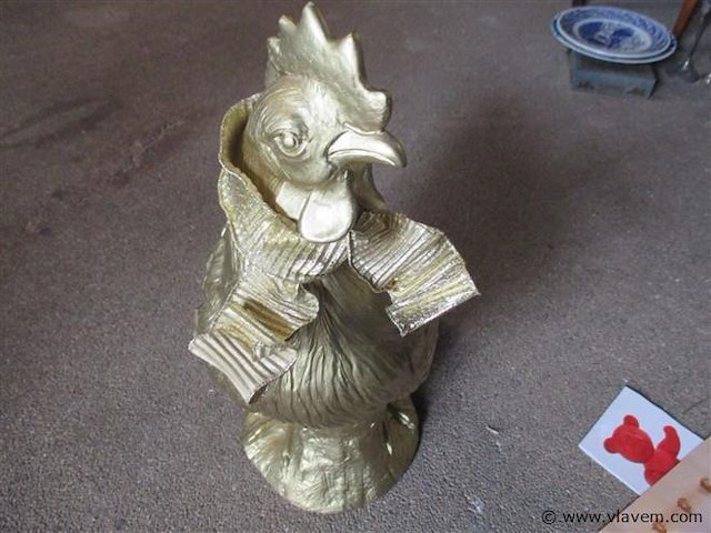 Gouden kip beeld - afbeelding 2 van  4
