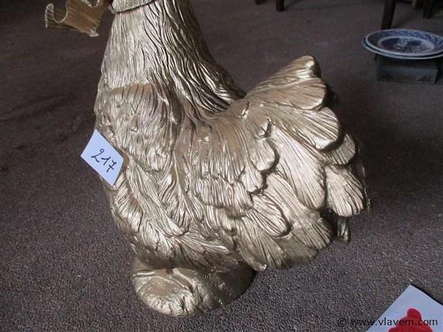 Gouden kip beeld - afbeelding 3 van  4