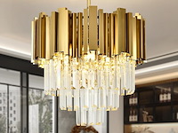 Gouden kristallen kroonluchter - afbeelding 1 van  5