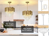 Gouden kristallen kroonluchter - afbeelding 3 van  5