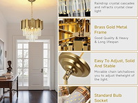 Gouden kristallen kroonluchter - afbeelding 5 van  5