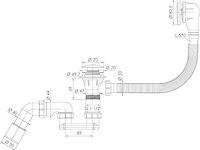 Goudkleurige afwerking voor de afvoer van het bad - afbeelding 2 van  3