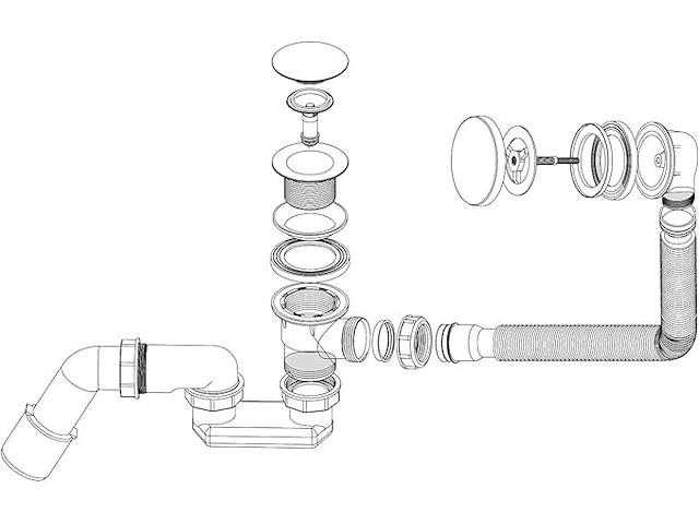 Goudkleurige afwerking voor de afvoer van het bad - afbeelding 3 van  3
