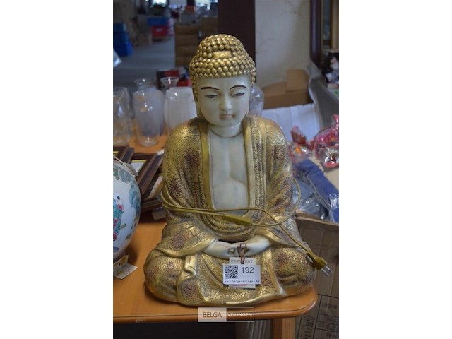 Goudkleurige boedha lamp - afbeelding 1 van  3