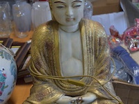 Goudkleurige boedha lamp - afbeelding 1 van  3