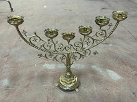 Goudkleurige kandelaar - afbeelding 1 van  4