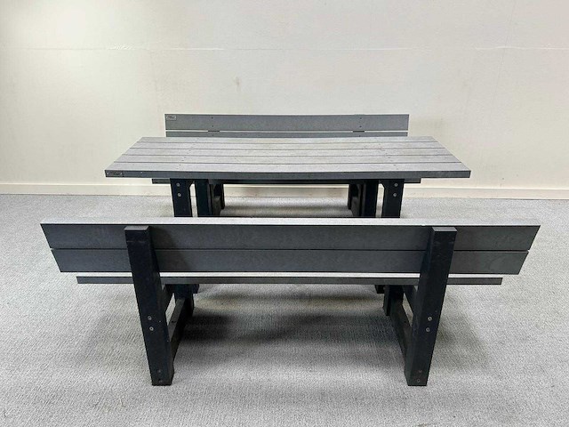 Gova plast - 2 banken + tafel - tuinset - afbeelding 4 van  9