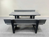 Gova plast - 2 banken + tafel - tuinset - afbeelding 4 van  9