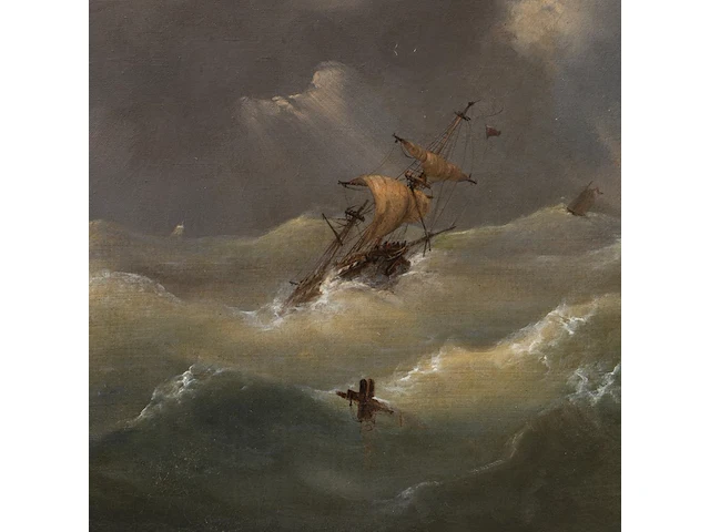 Govert van emmerik (1808-1882), sinking ships near a rocky shore, 1844, oil on canvas 55 x 71 cm. (21.64 x 27.94 in.), frame: 79 x 97 cm. (31.10 x 38.18 in.) - afbeelding 5 van  6