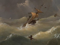 Govert van emmerik (1808-1882), sinking ships near a rocky shore, 1844, oil on canvas 55 x 71 cm. (21.64 x 27.94 in.), frame: 79 x 97 cm. (31.10 x 38.18 in.) - afbeelding 5 van  6