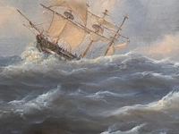 Govert van emmerik (1808-1882), sinking ships near a rocky shore, oil on canvas 59 x 74 cm. (23.23 x 29.12 in.), frame: 81 x 99 cm. (31.89 x 38.97 in.) - afbeelding 5 van  7