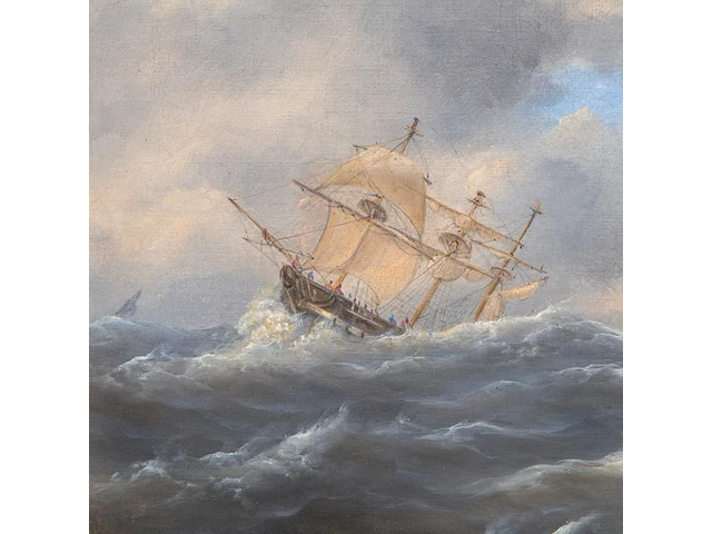 Govert van emmerik (1808-1882), sinking ships near a rocky shore, oil on canvas 59 x 74 cm. (23.23 x 29.12 in.), frame: 81 x 99 cm. (31.89 x 38.97 in.) - afbeelding 6 van  7