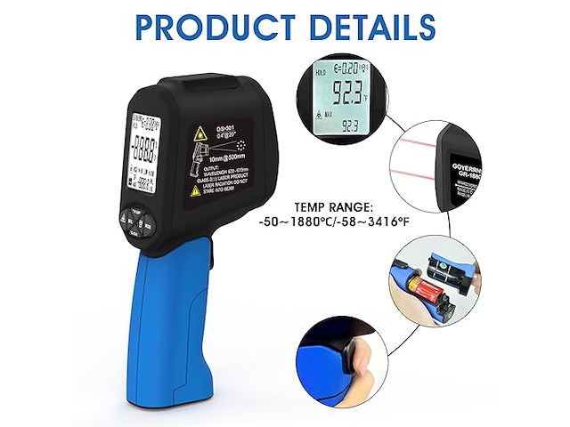 Goyerrnes infrarood thermometer - afbeelding 2 van  5