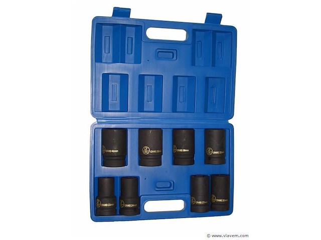 Gp werkstatt doppenset, kracht 1″, 8-dlg - afbeelding 1 van  1