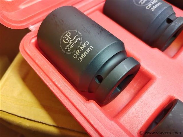 Gp werkstatt doppenset, kracht 3/4″, 8-dlg - afbeelding 3 van  4