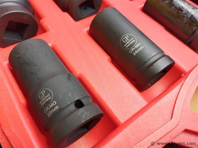 Gp werkstatt doppenset, kracht 3/4″, 8-dlg - afbeelding 2 van  4