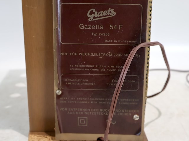 Graetz gazetta krantenstandaard/radio - afbeelding 10 van  10