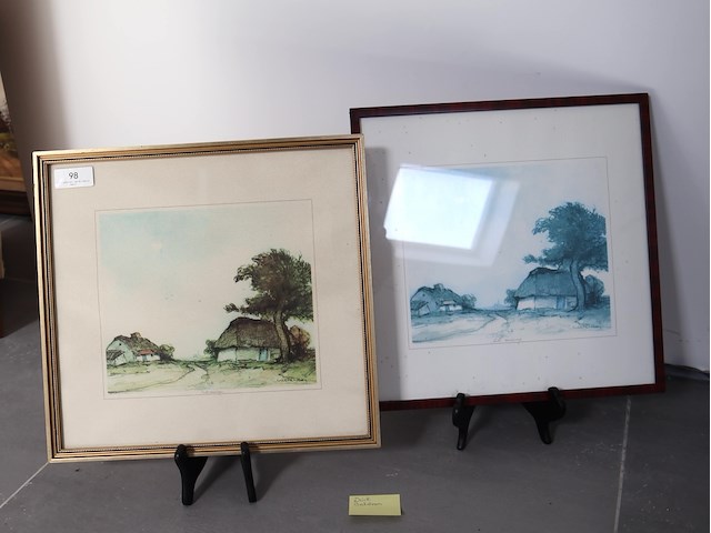 Grafisch werk dirk baksteen (x2) - afbeelding 1 van  9