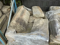 Graniet borduur diverse lengte 60 x 30 x 15 steen tuintegel (40x) - afbeelding 5 van  6