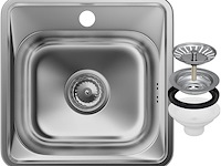 Granitan spoelbak met sifonset - afbeelding 1 van  6