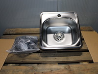 Granitan spoelbak met sifonset - afbeelding 2 van  6