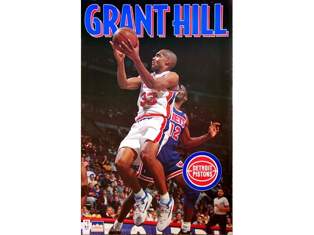 Grant hill - official nba - 1994 - poster 56 x 88 cm. - afbeelding 1 van  3