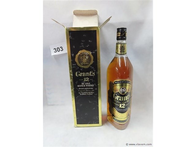 Grant's 12 years old de luxe scotch whisky - afbeelding 1 van  7