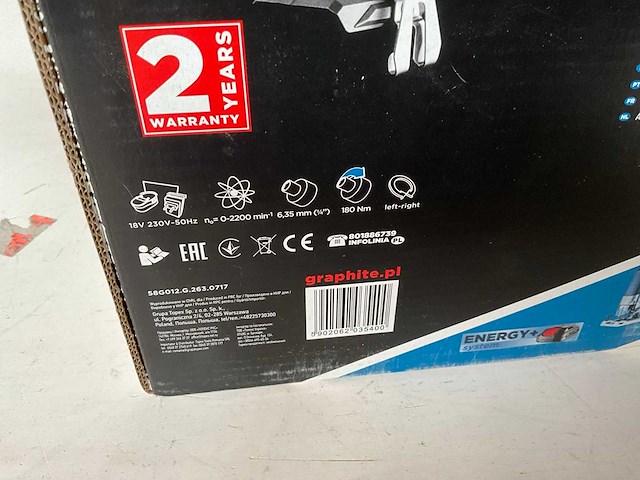 Graphite 58g012 slagschroevendraaier 18v li-ion zonder accu - afbeelding 1 van  2