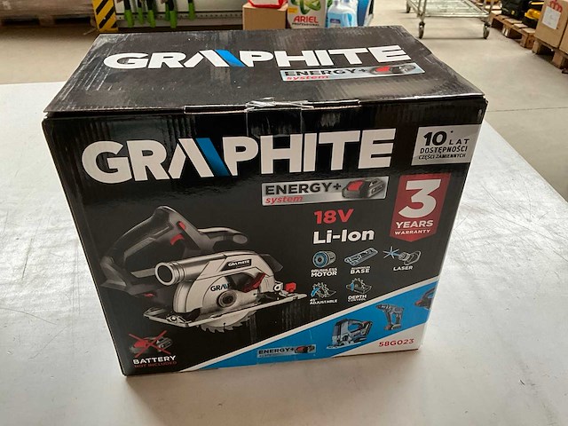 Graphite 58g023 cirkelzaagmachine 165mm 18v li-ion - afbeelding 2 van  6