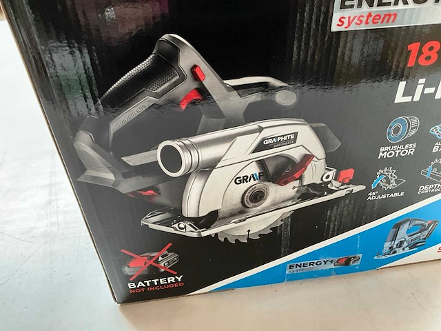 Graphite 58g023 cirkelzaagmachine 165mm 18v li-ion - afbeelding 1 van  3