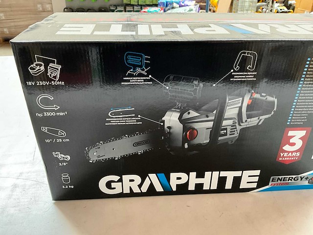 Graphite 58g034 kettingzaag 18v li-ion - afbeelding 5 van  6
