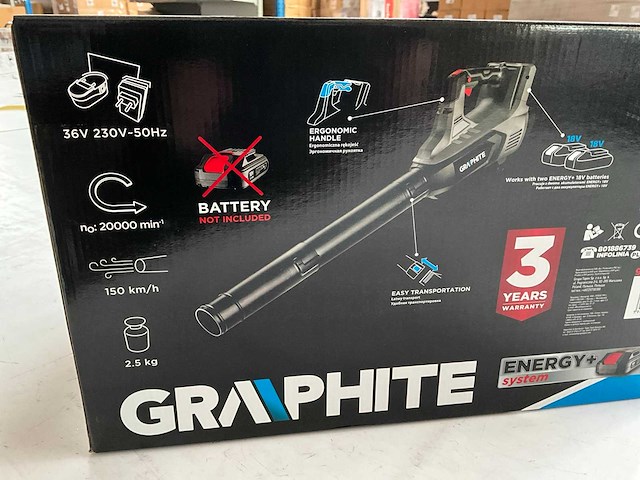 Graphite 58g044 bladblazer 36v li-ion - afbeelding 3 van  7