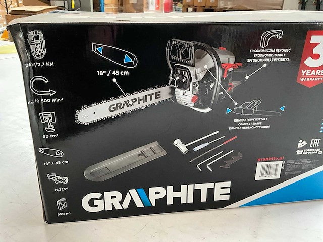 Graphite 58g954 benzine kettingzaag 2kw/2,7km - afbeelding 5 van  7
