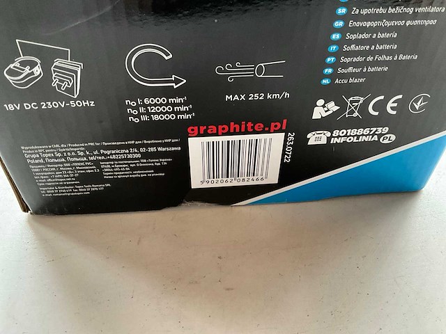 Graphite 58ge118 bladblazer 18v li-ion, accu niet meegeleverd - afbeelding 4 van  5