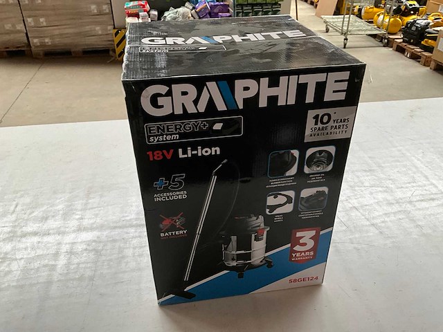 Graphite 58ge124 industriële nat/droog stofzuiger 18v li-ion - afbeelding 1 van  7