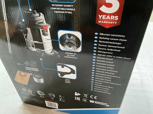 Graphite 58ge124 industriële nat/droog stofzuiger 18v li-ion - afbeelding 7 van  7