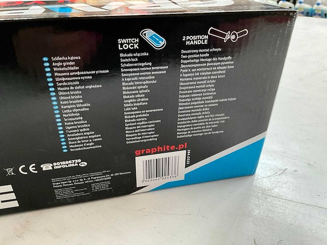 Graphite 59g063 haakse slijpmachine 750w - afbeelding 3 van  3
