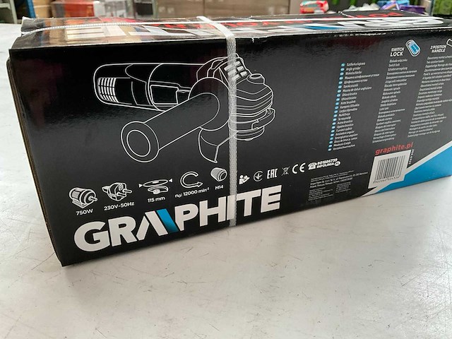Graphite 59g063 haakse slijpmachine 750w - afbeelding 2 van  2
