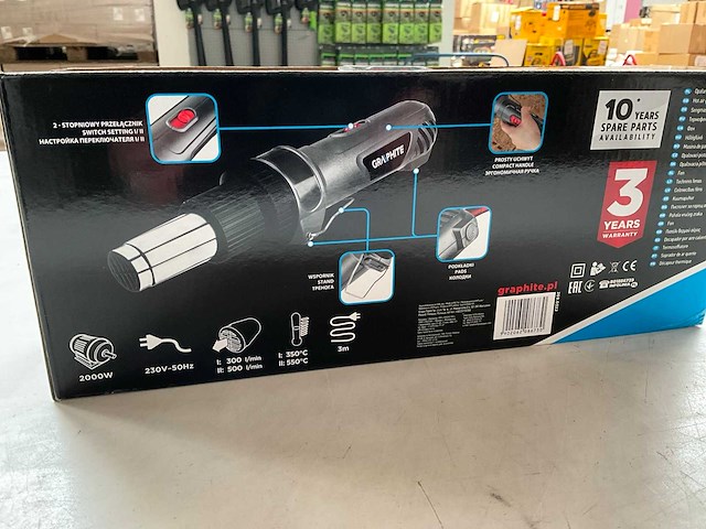 Graphite 59g523 hete lucht pistool 2000w - afbeelding 2 van  2