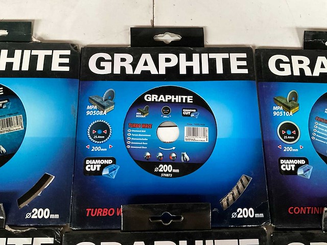 Graphite diverse slijpschijven 200 mm (8x) - afbeelding 4 van  10