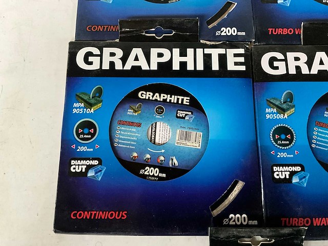 Graphite diverse slijpschijven 200 mm (8x) - afbeelding 8 van  10