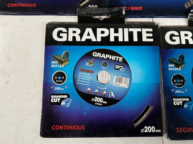 Graphite diverse slijpschijven 200 mm (8x) - afbeelding 9 van  10
